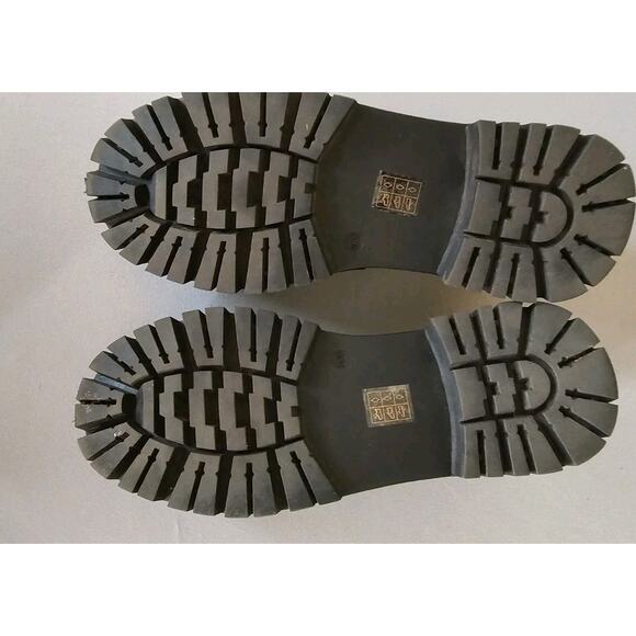 London Rebel Chunky Platform Loafers Black Sz 8 Y2K Preppy Old Money - Picture 5 of 6